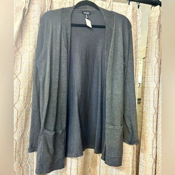 Jones new York Ladies Lg black gray Cardigan - Picture 1 of 7